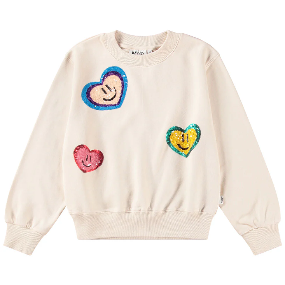 Molo Sequin Hearts Marge Sweatshirt