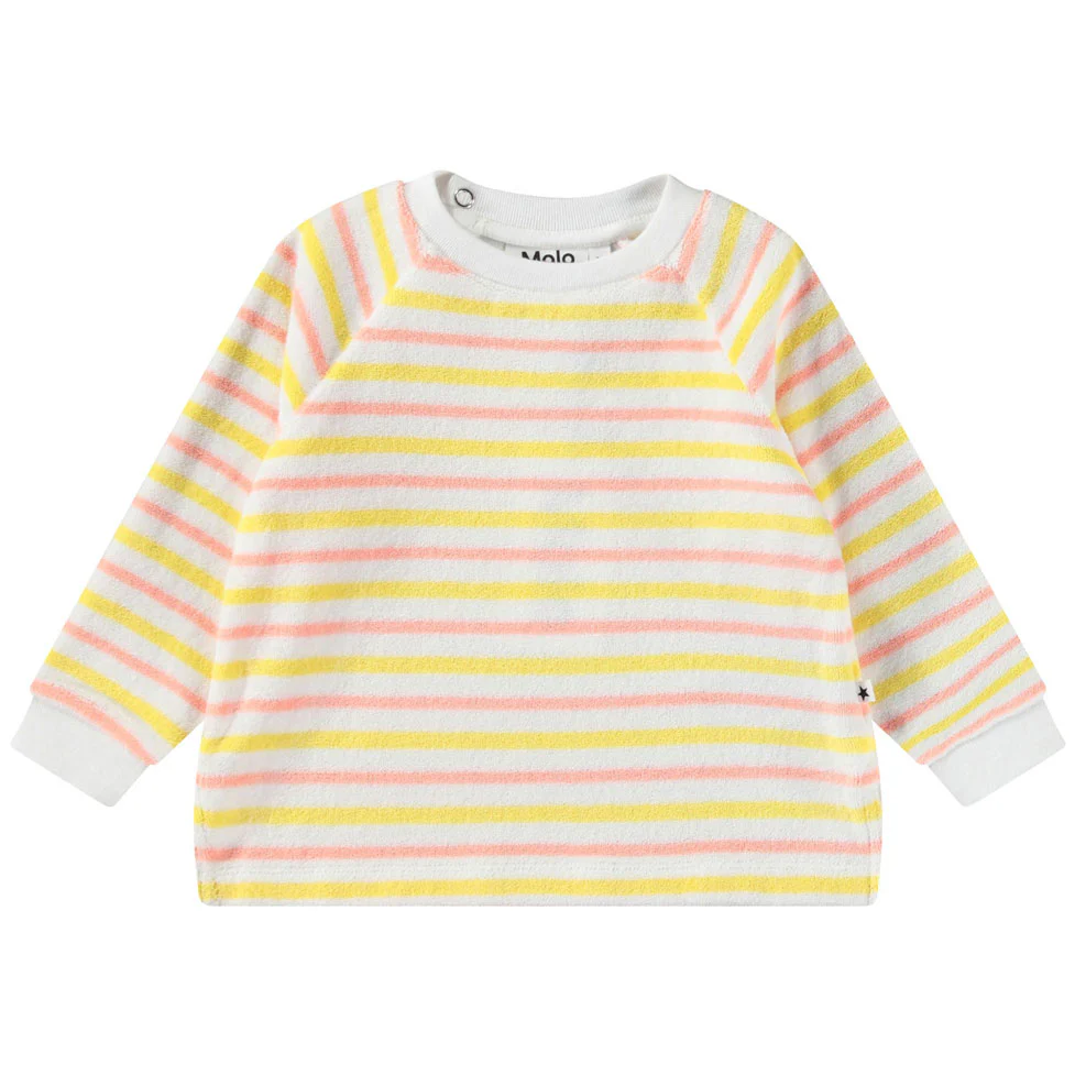 Molo Sun Melon Stripe Dora Sweatshirt
