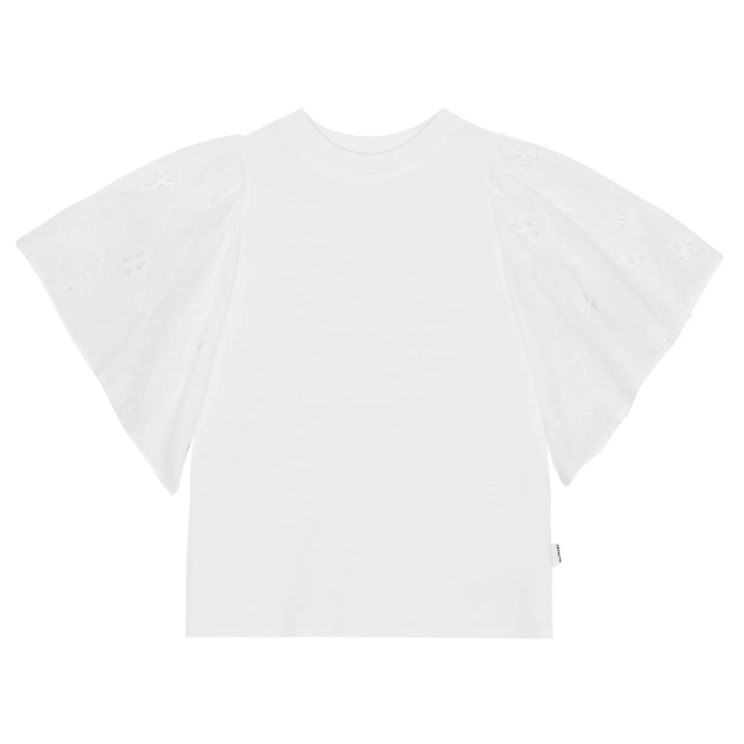 Molo White Ritza Flutter Sleeve Tee