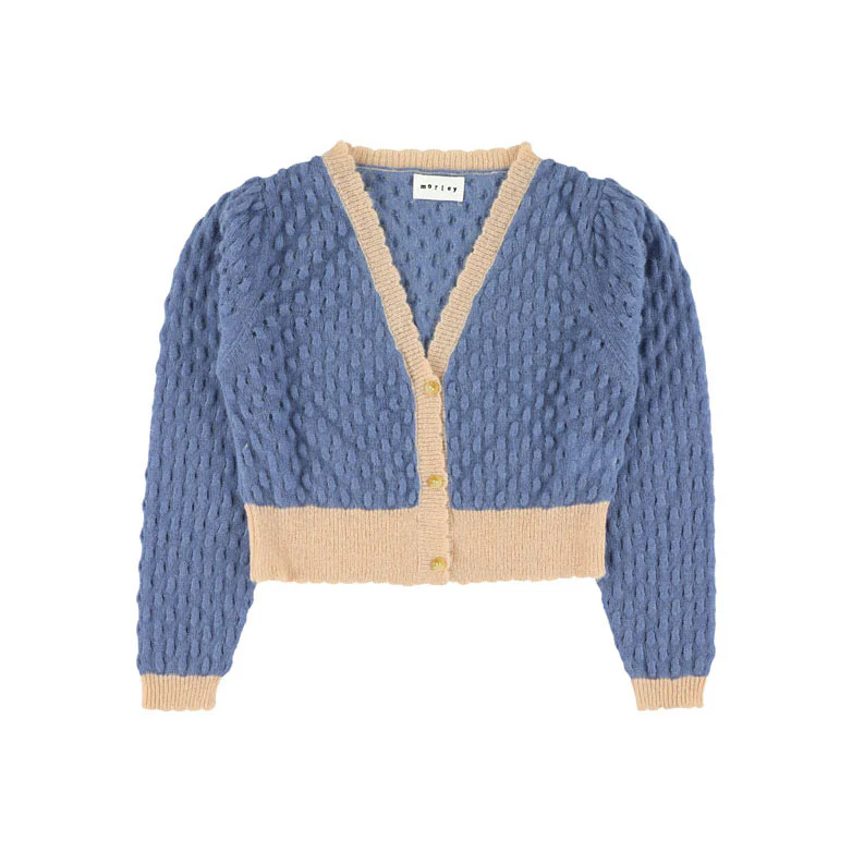 Morley Blue Bicolor Cardigan