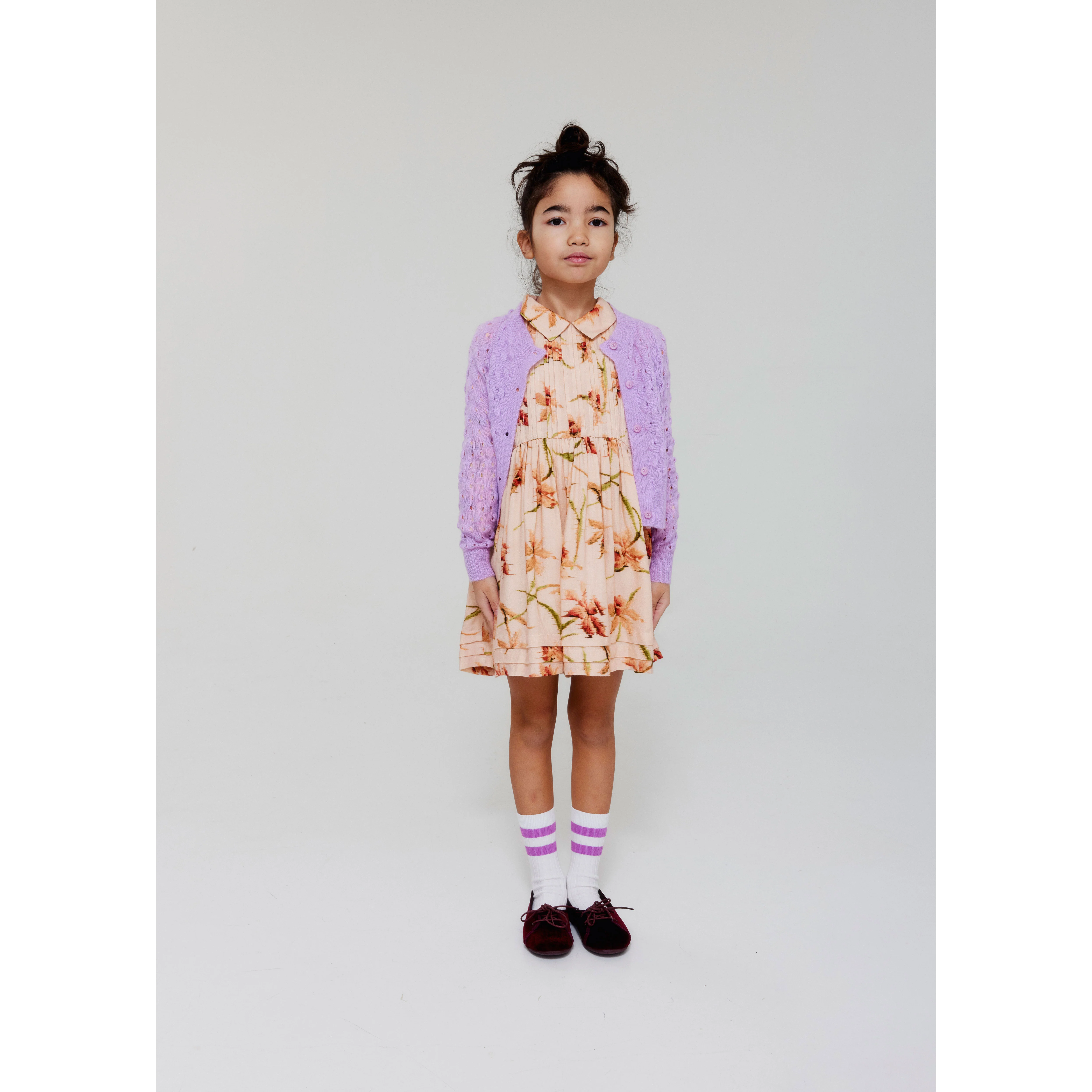 Morley Lilac Cropped Cardigan - Image 3