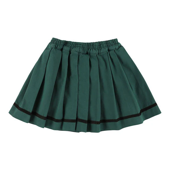 Morley Pine Green Pleated Skirt - Image 2