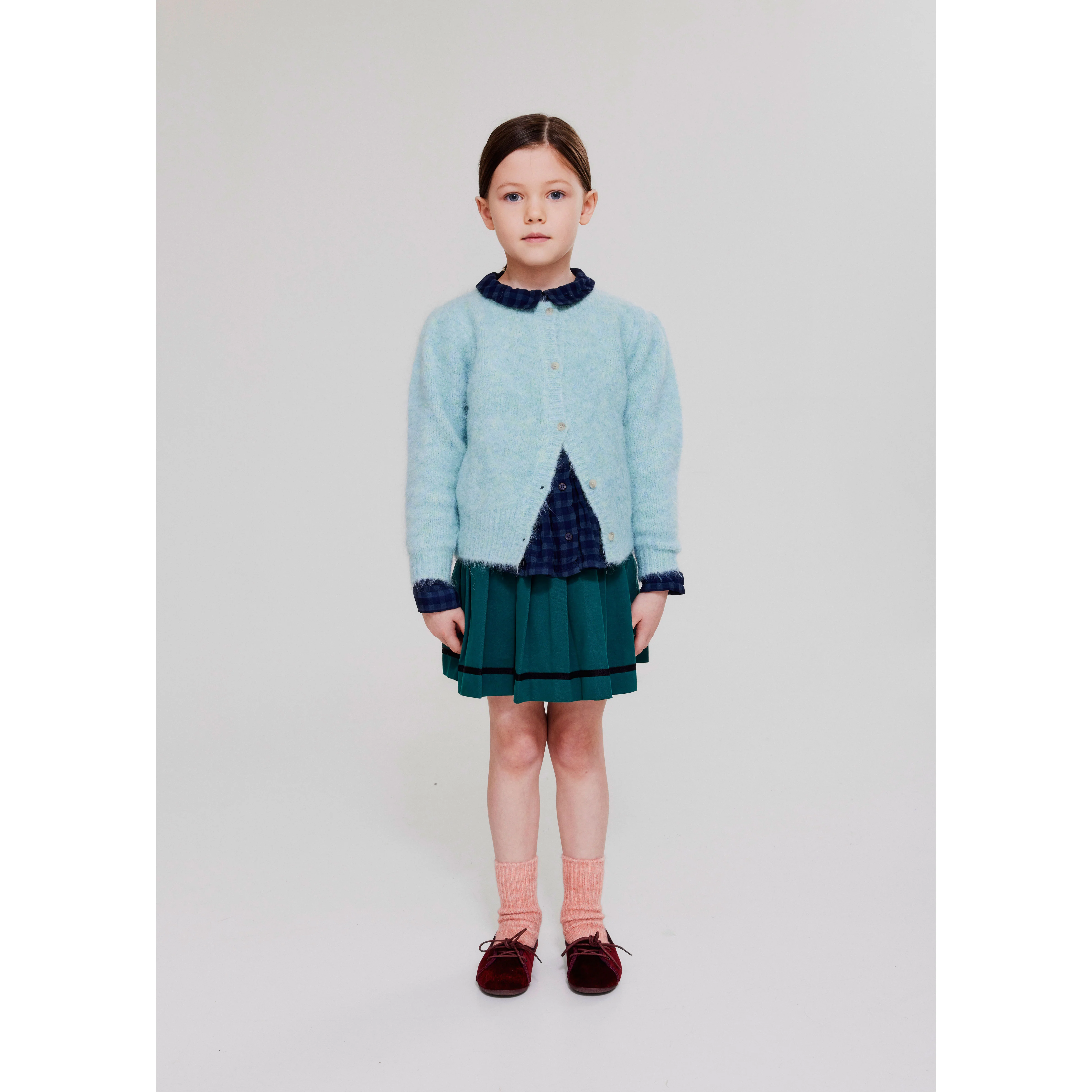 Morley Pine Green Pleated Skirt - Image 3