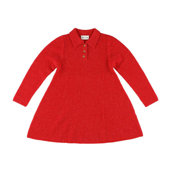 Morley Red Knitted Wool Dress
