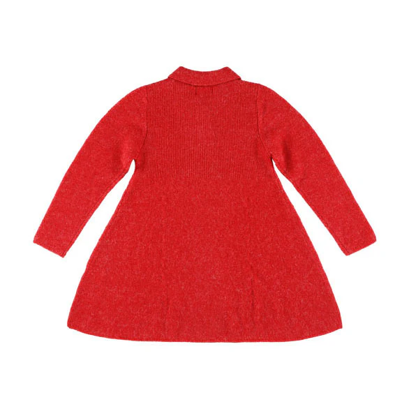 Morley Red Knitted Wool Dress - Image 2