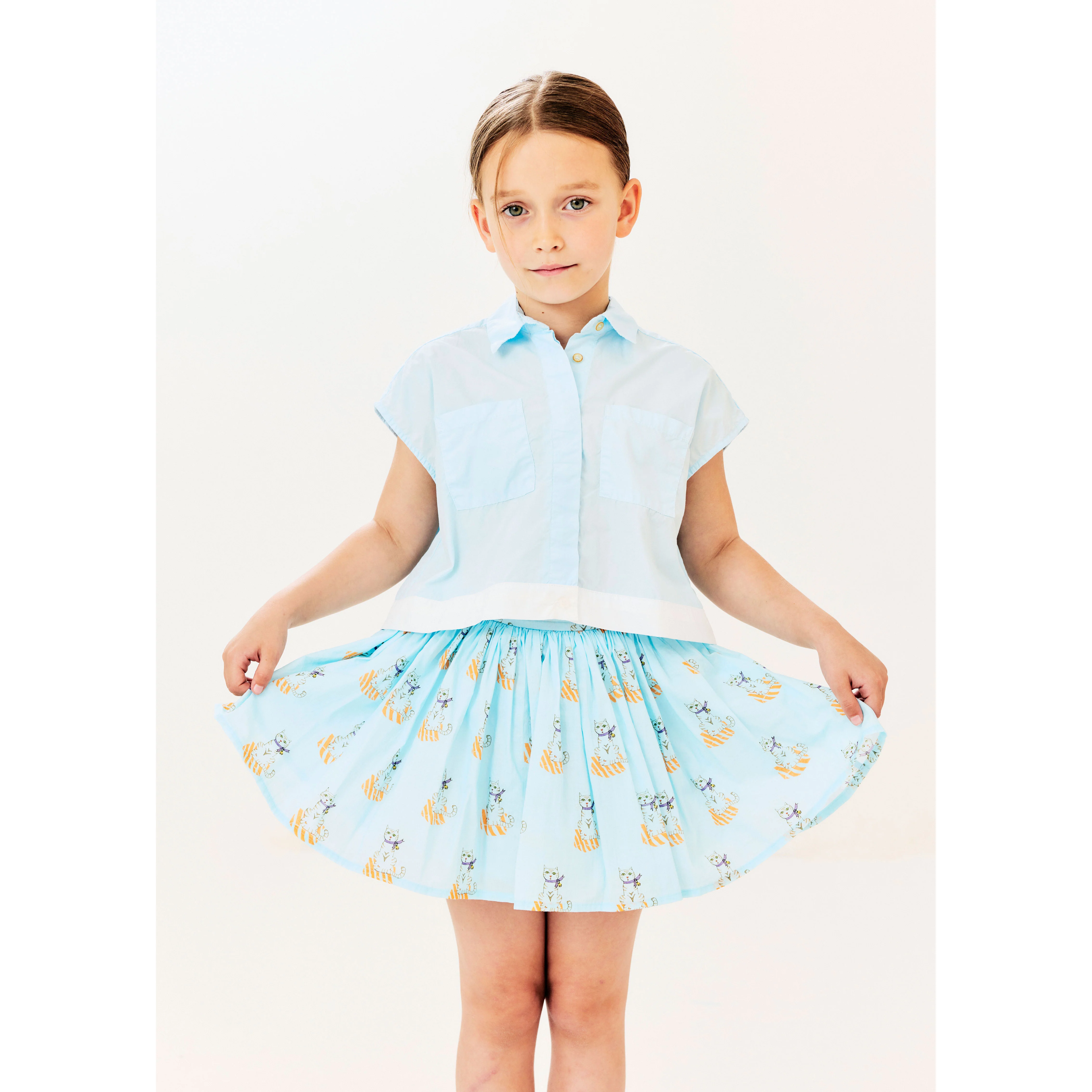 Morley Sky Tulip Skirt - Image 4