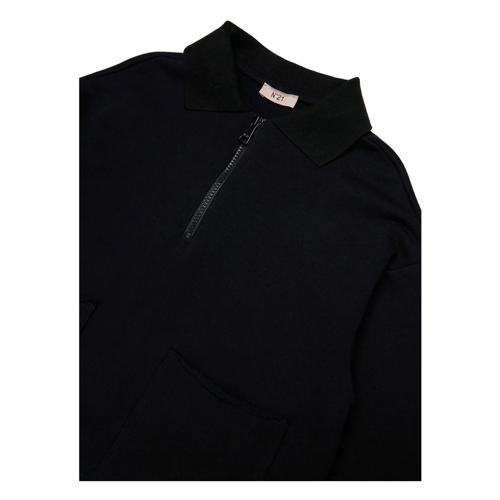 N21 Black Half Zip Felpa Pullover - Image 3