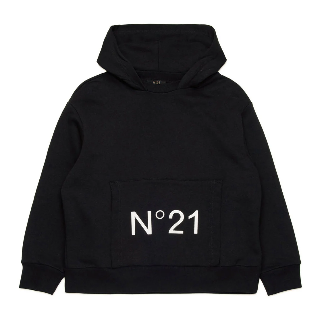 N21 Black Hooded Logo Sweatshirt