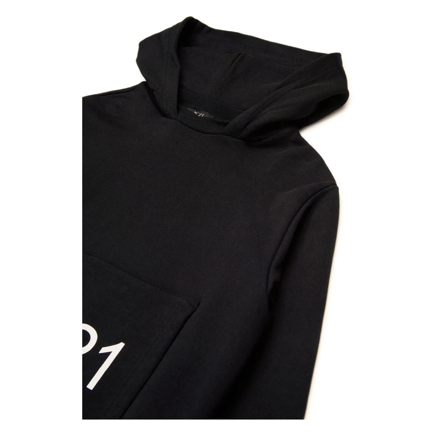 N21 Black Hooded Logo Sweatshirt - Image 3