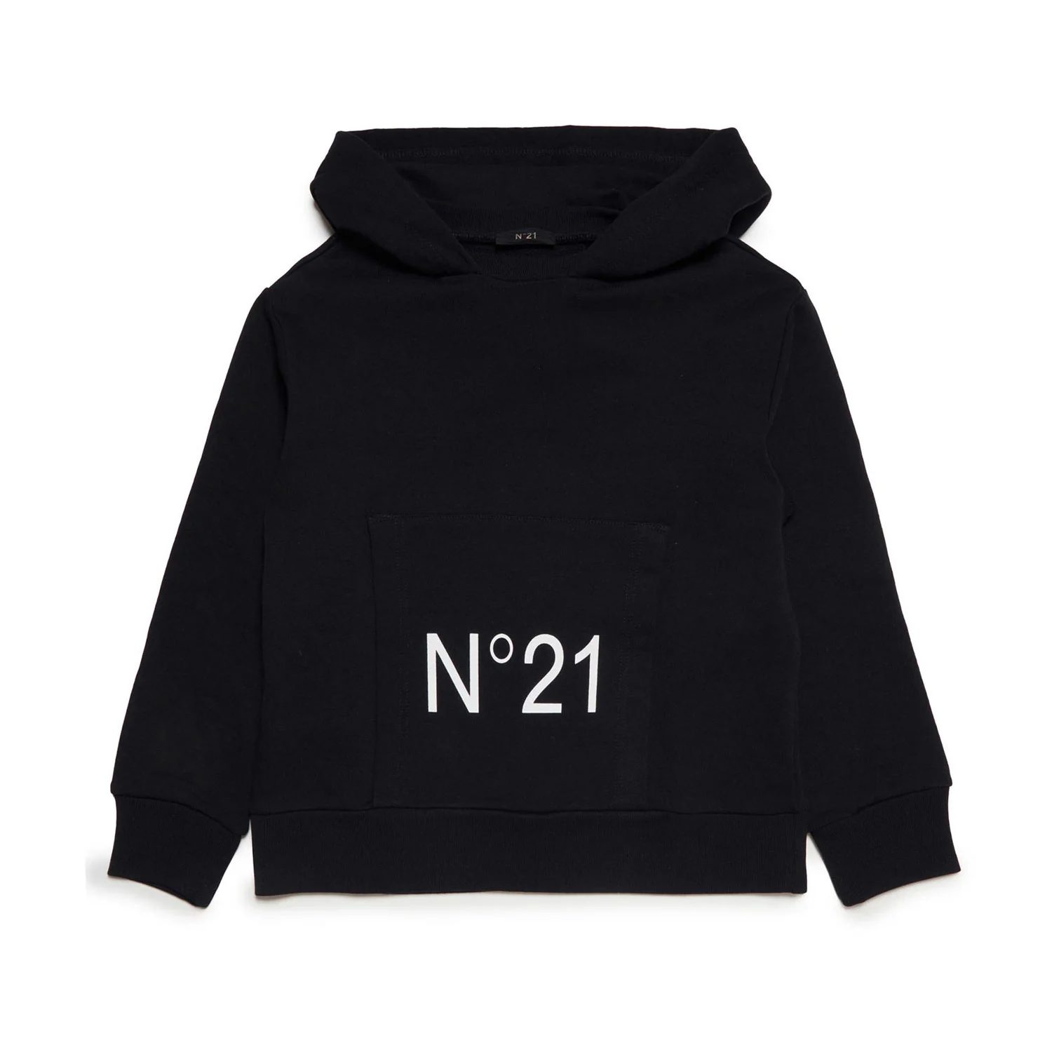 N21 Black Hooded Logo Sweatshirt