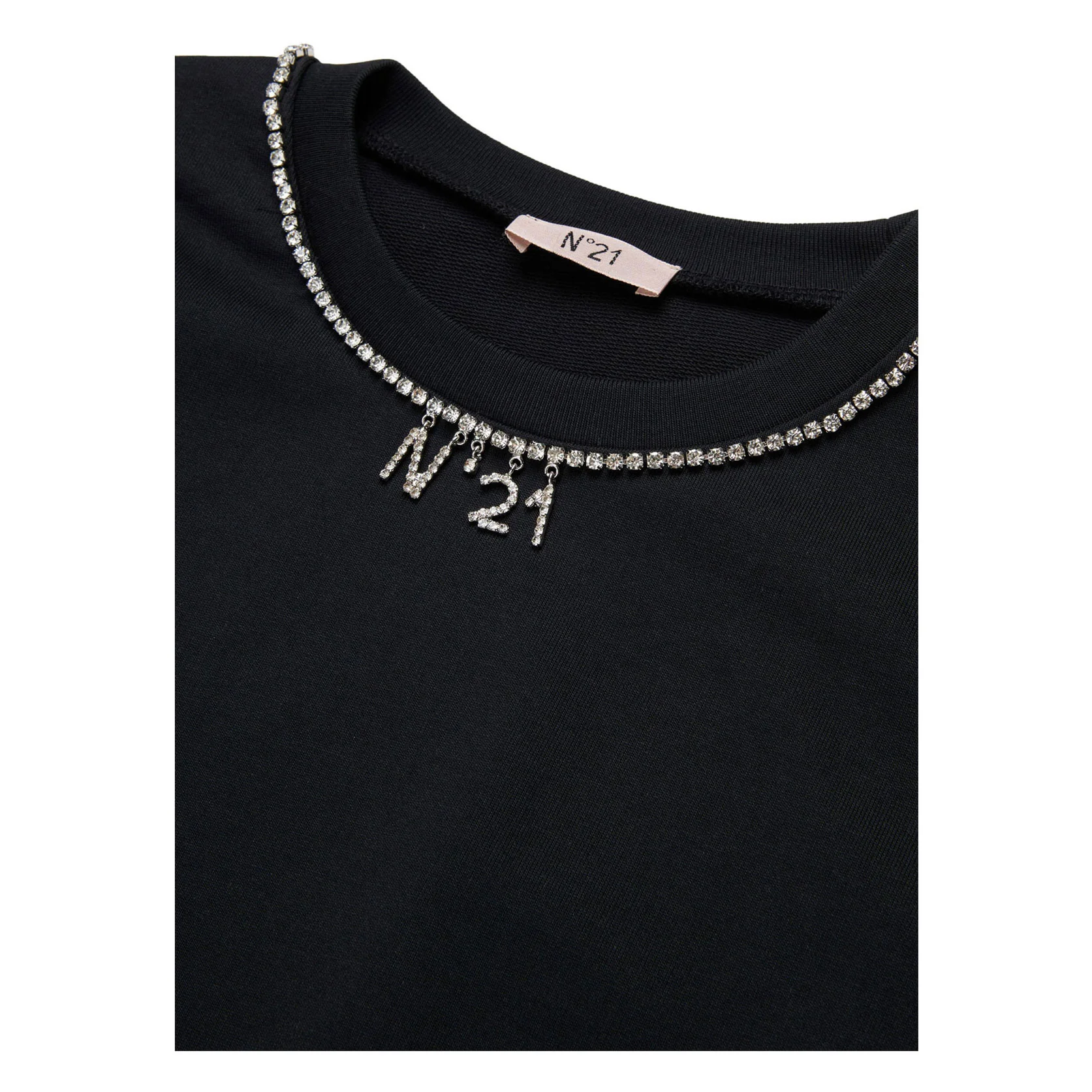 N21  Black Jeweled Trim Sweatshirt - Image 3