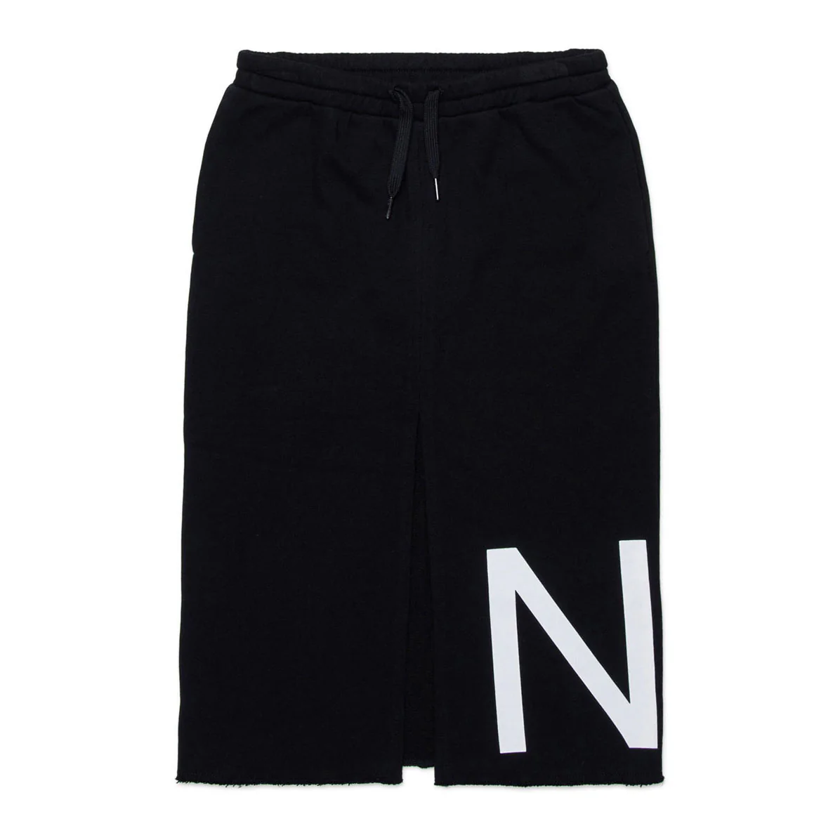 N21  Black Logo French Terry Skirt
