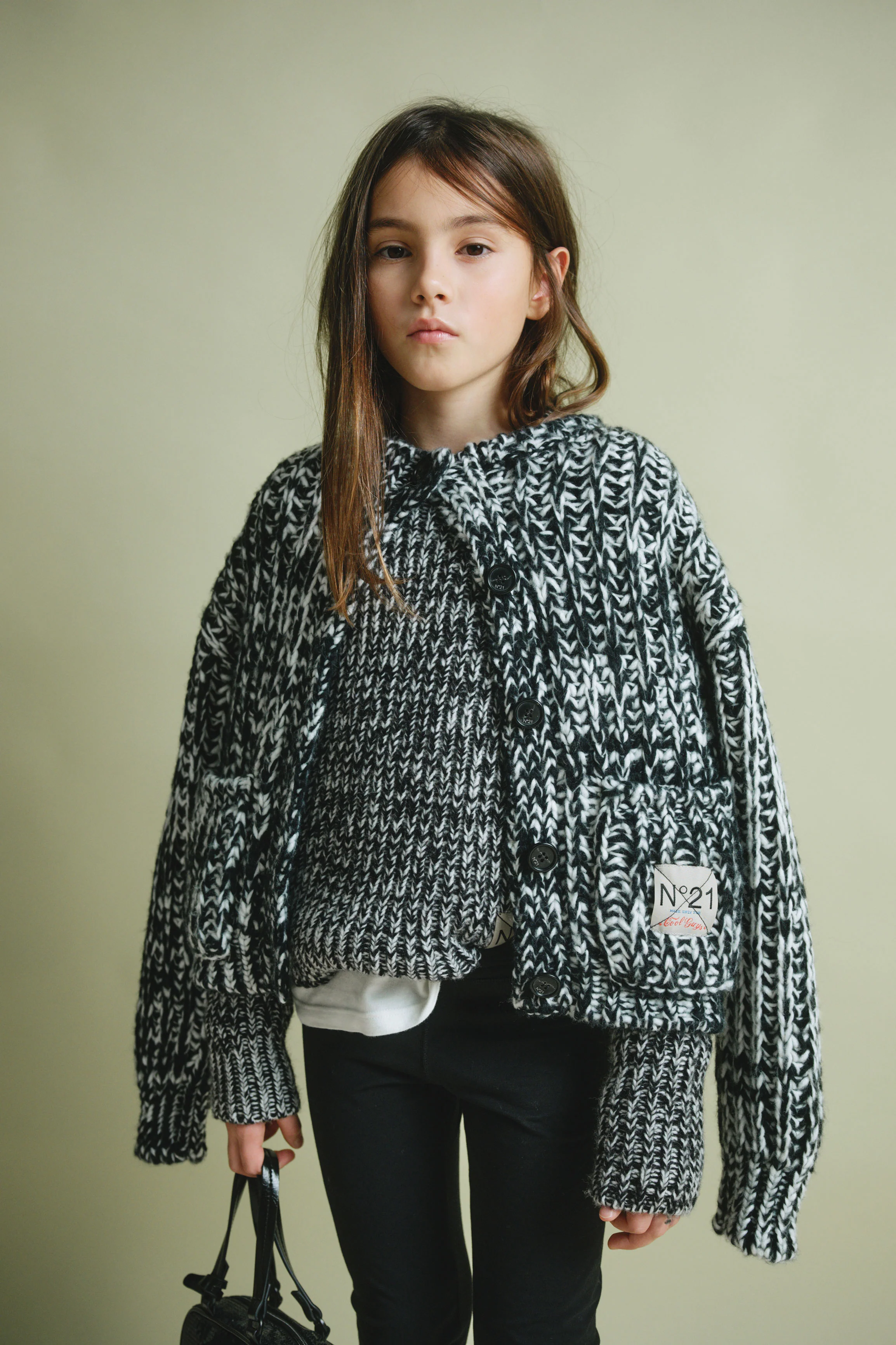 N21 Black Oversized Chunky knit Cardigan - Image 2
