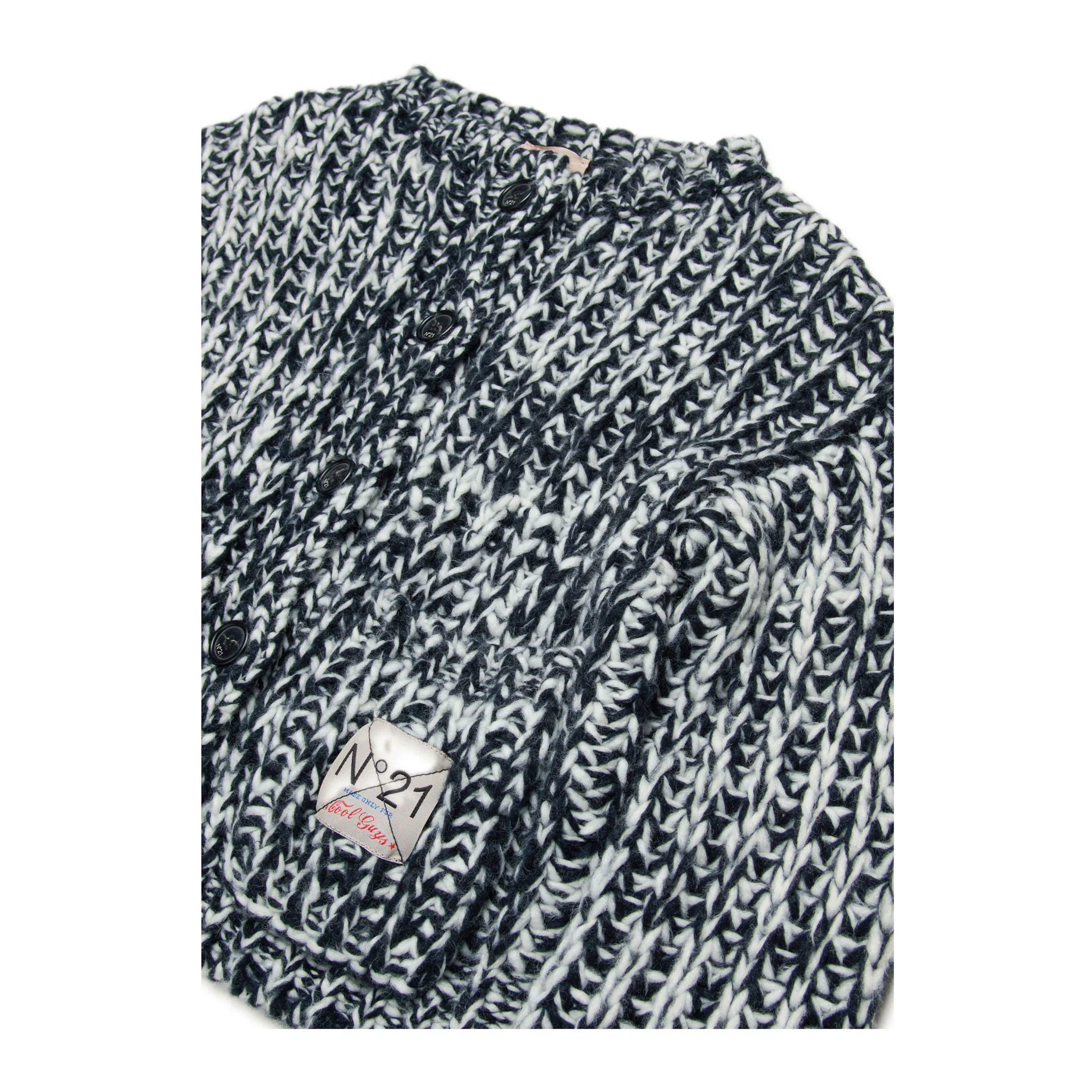 N21 Black Oversized Chunky knit Cardigan - Image 4