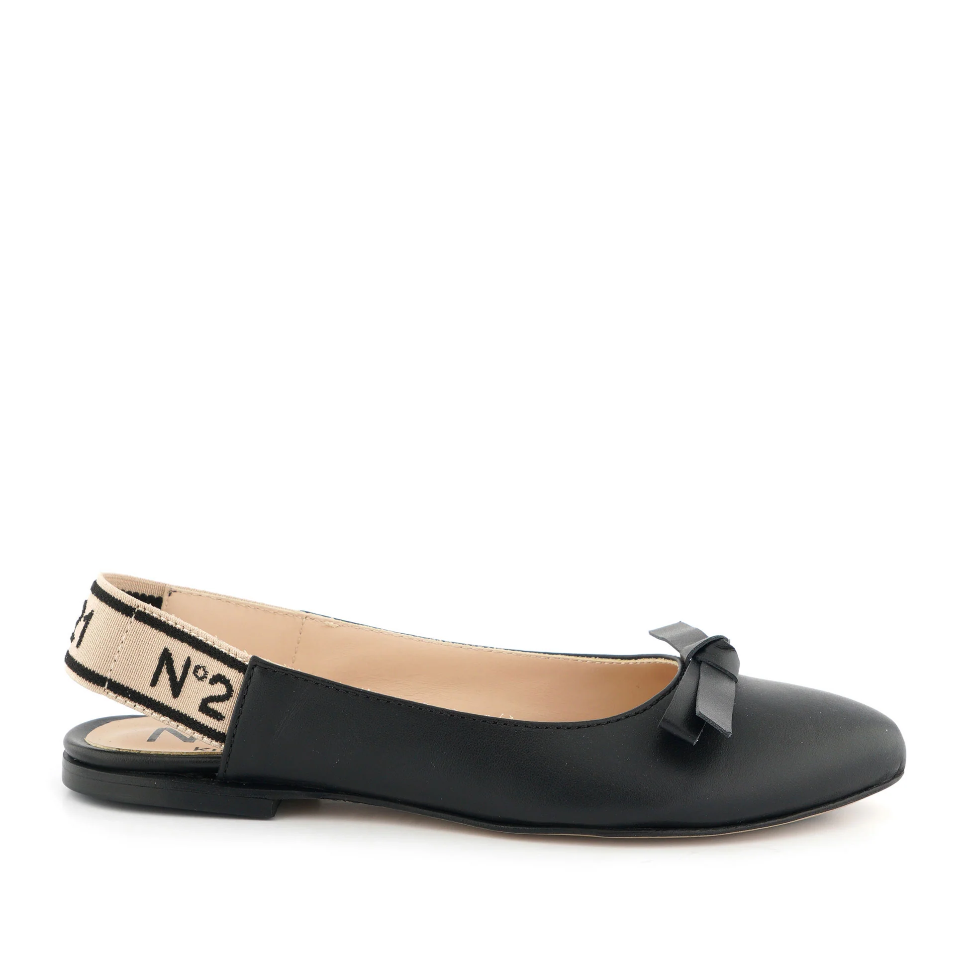 N21  Black Slingback Flat