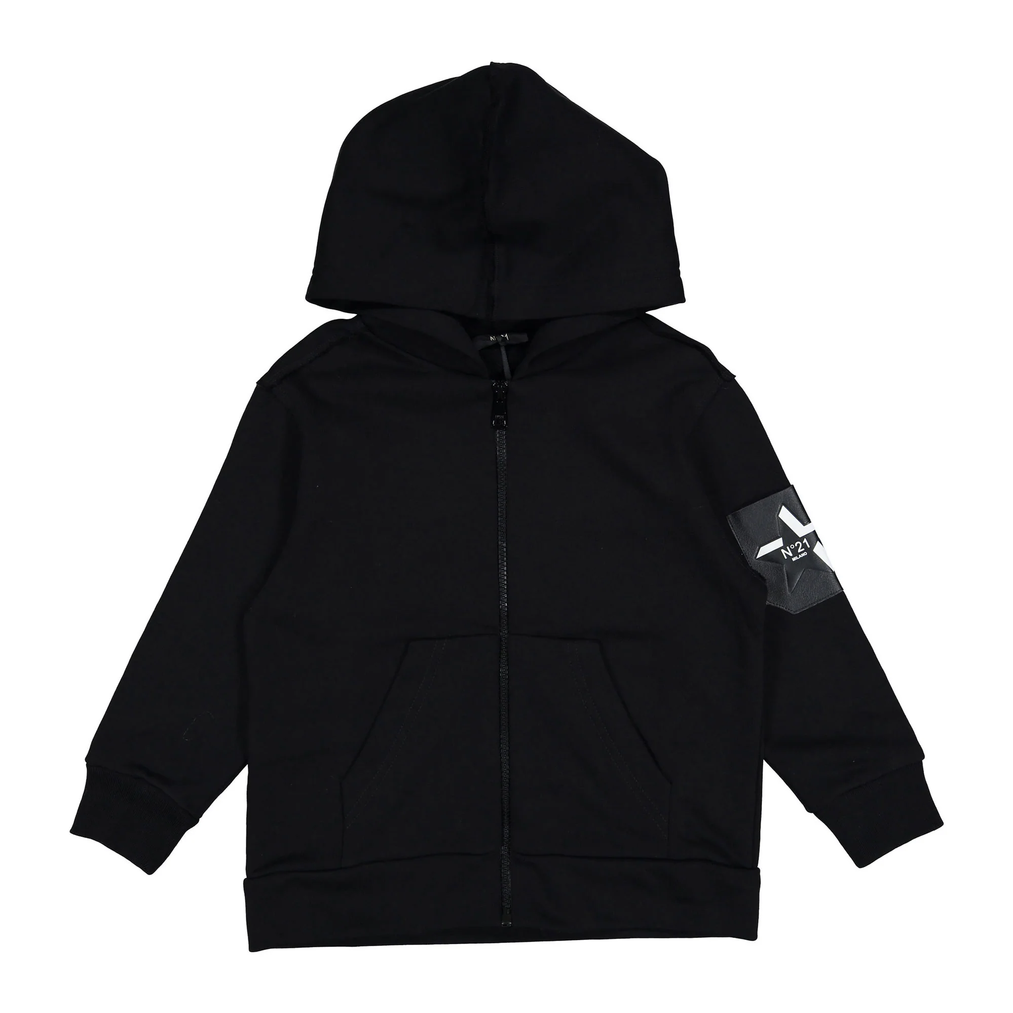 N21 Black  Zip Up Hooded Sweatshirt