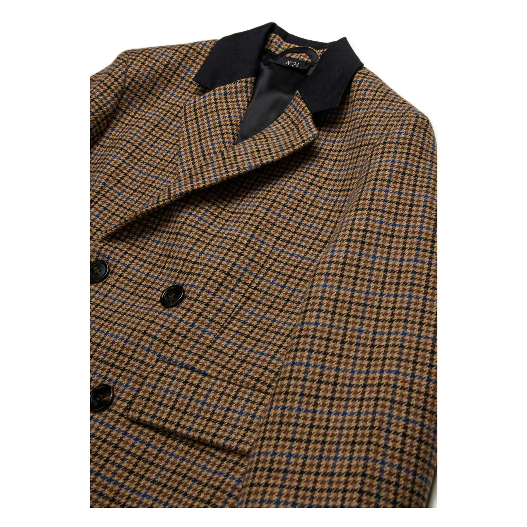 N21 Brown Plaid Giacca Coat - Image 3