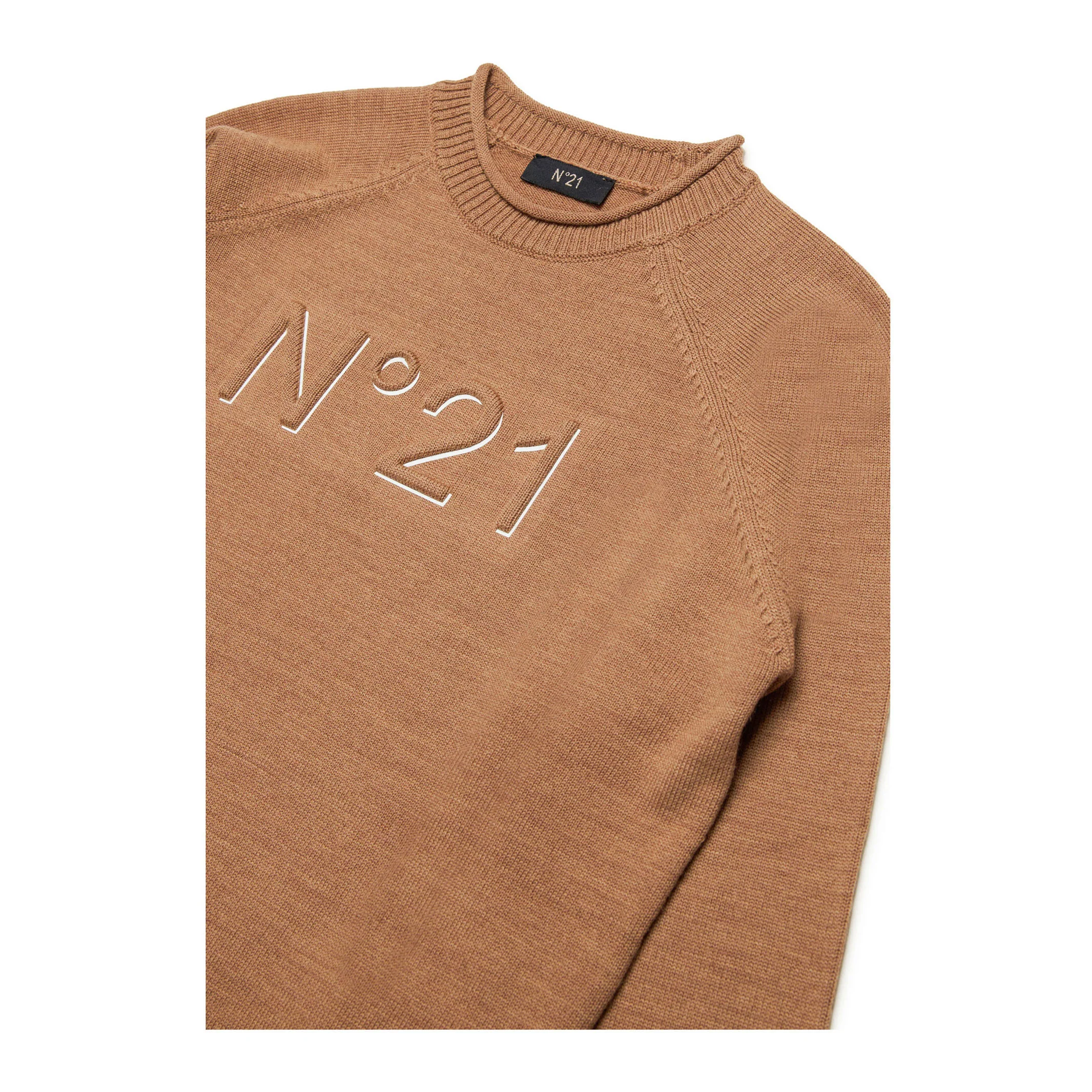 N21 Buckthorn Brown Wool Blend Pullover - Image 3