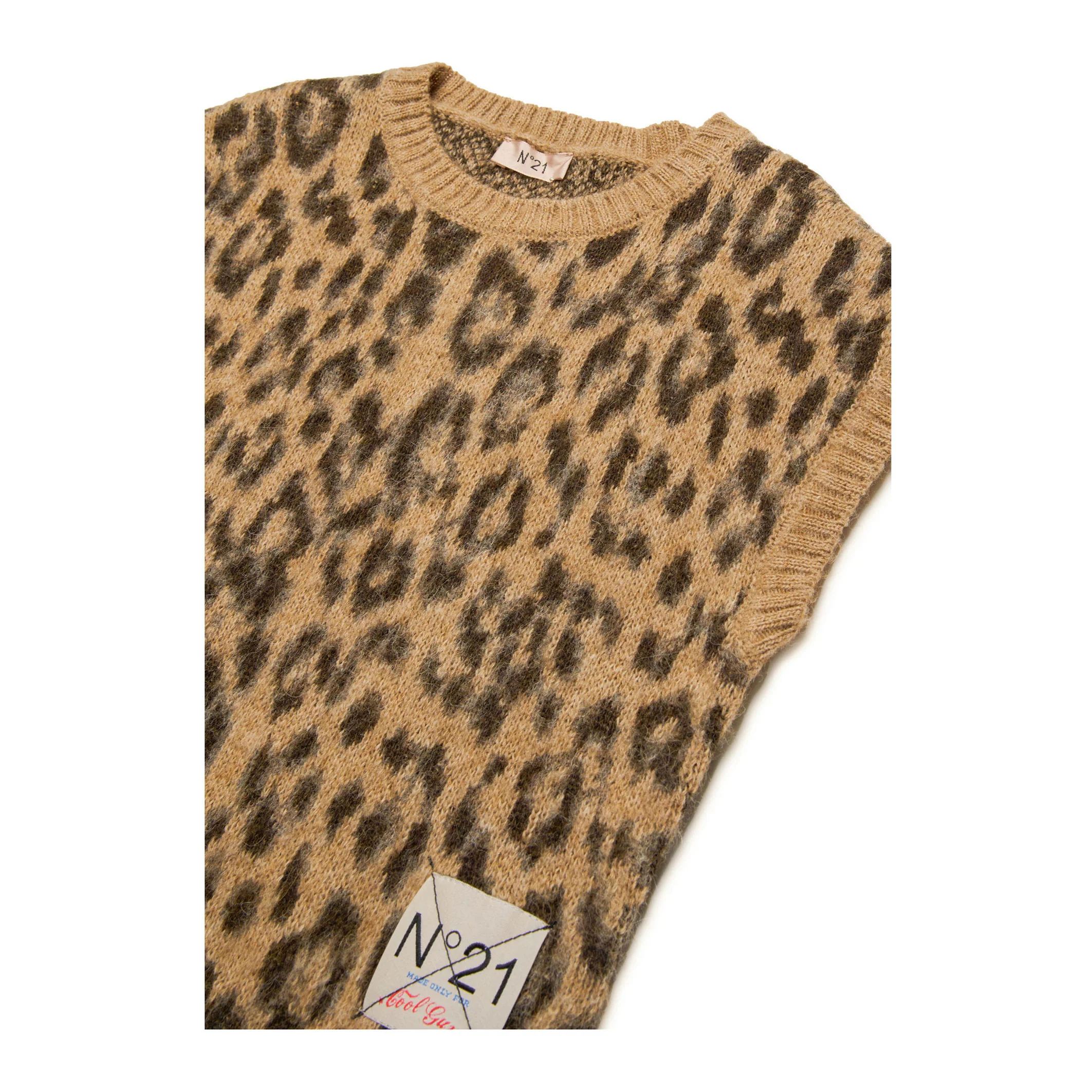 N21 Leopard Print Wool Blend Vest - Image 4