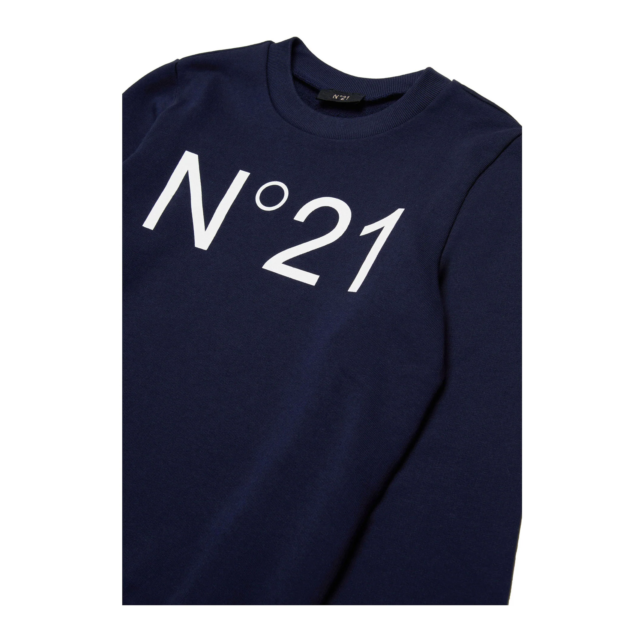 N21 Navy Crewneck Logo Sweatshirt - Image 3