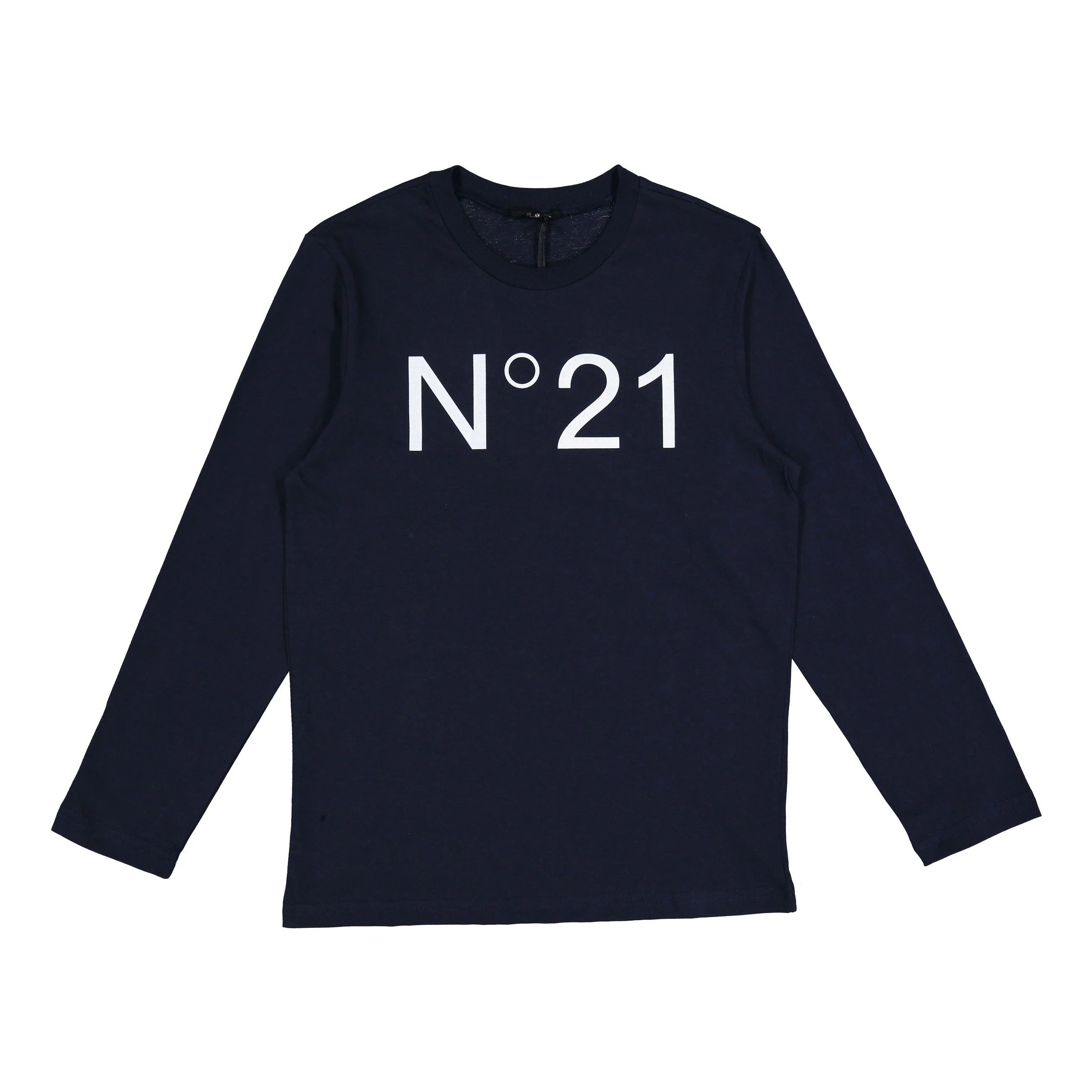 N21 Navy Long Sleeve Logo T-Shirt