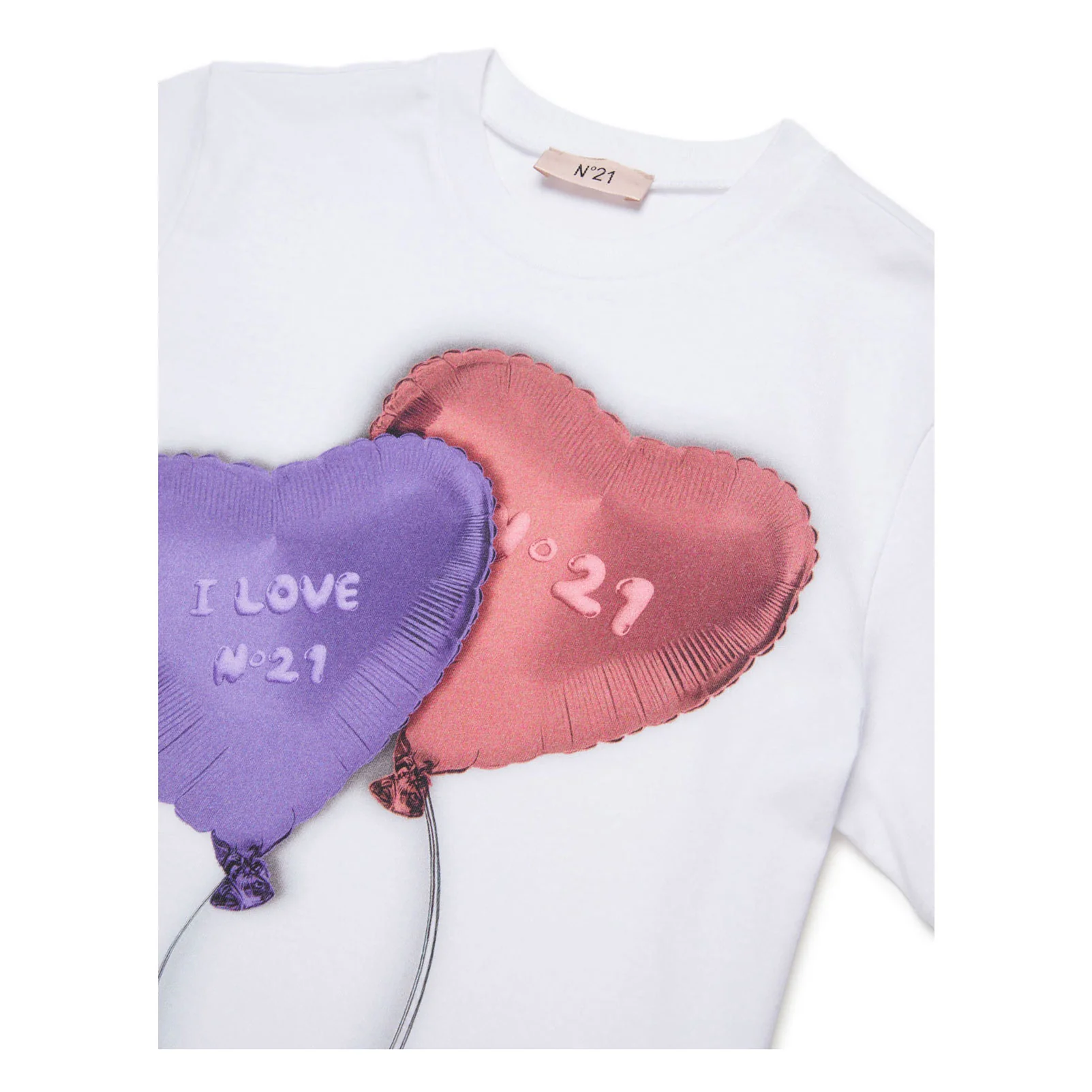 N21 White Balloon Graphic Logo Tee - Image 3