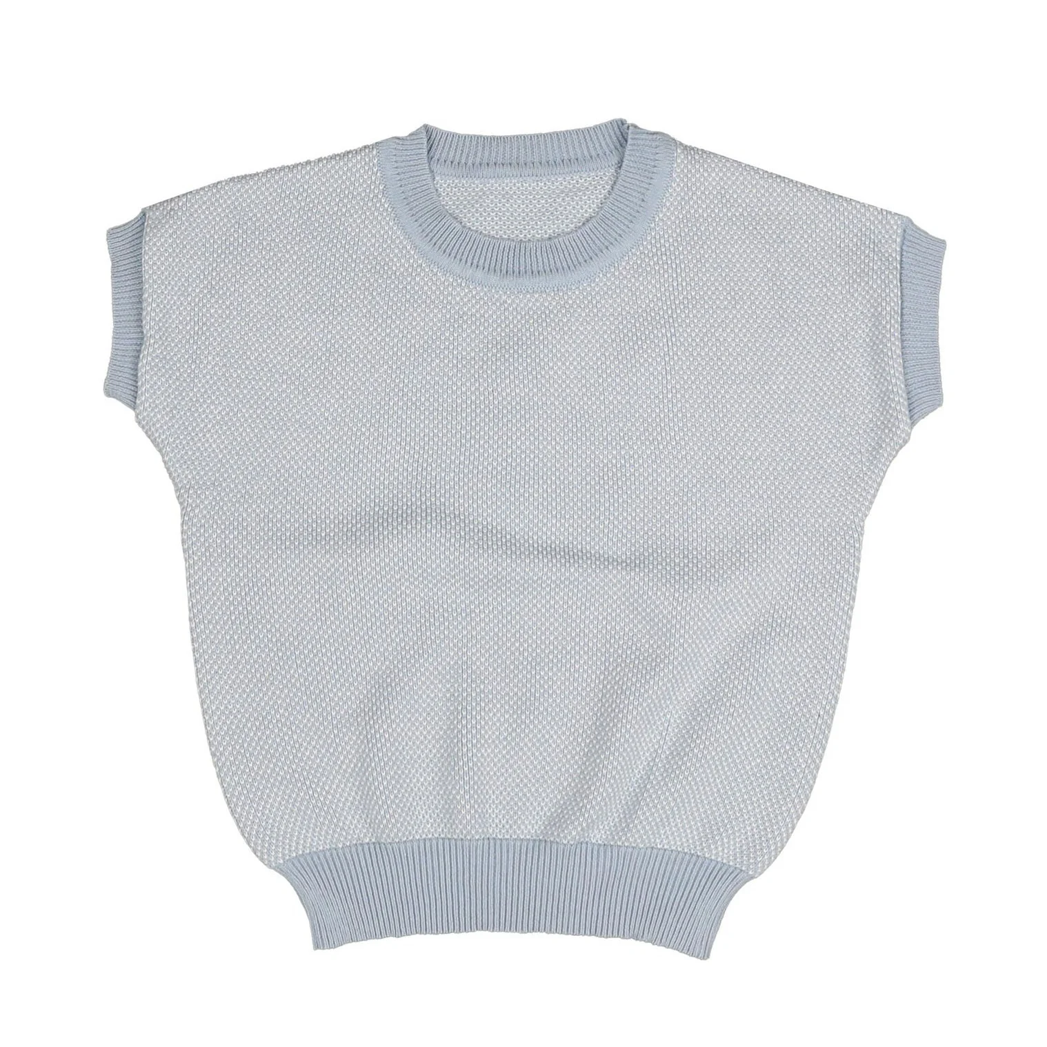 Noma Light Blue Pique Texture Boxy Sweater