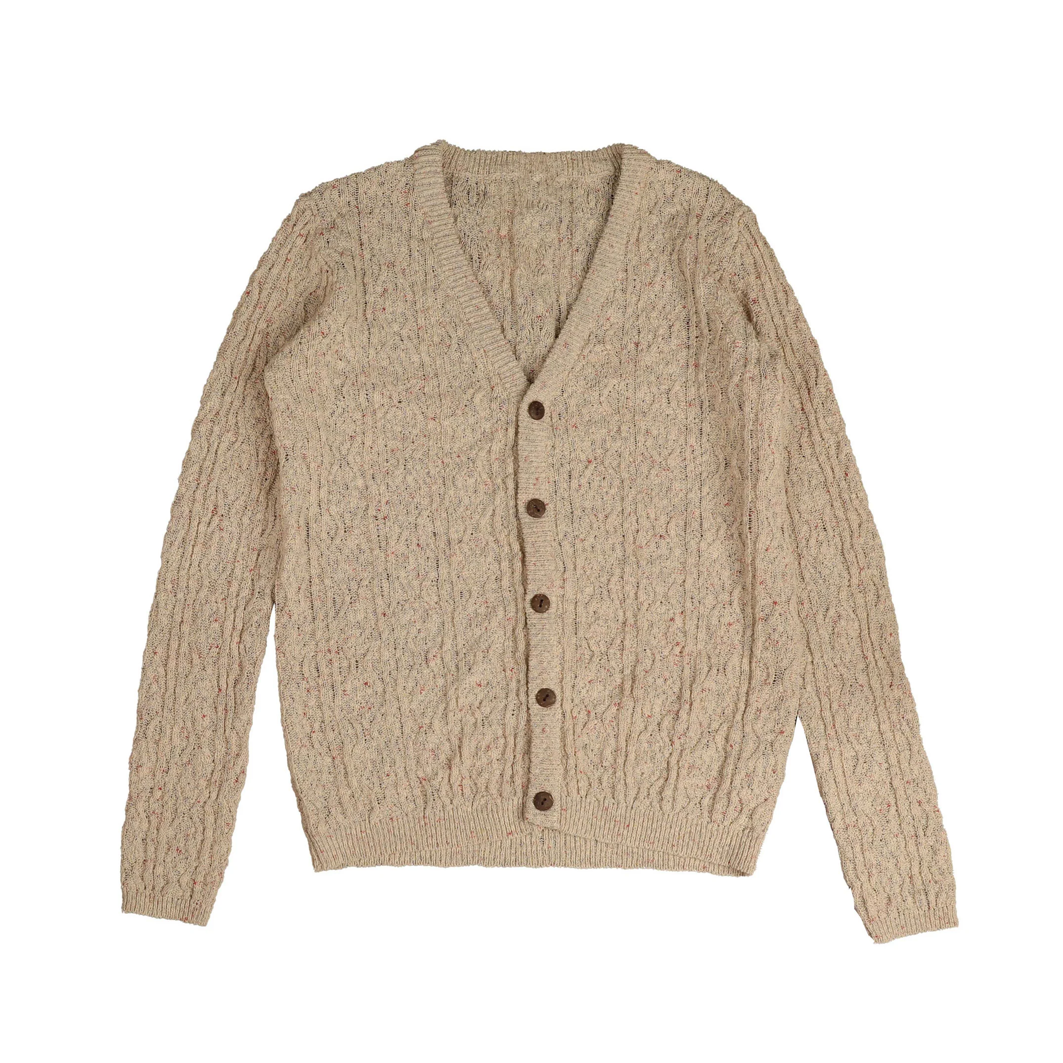 Noma Sand Marled Textured Cardigan