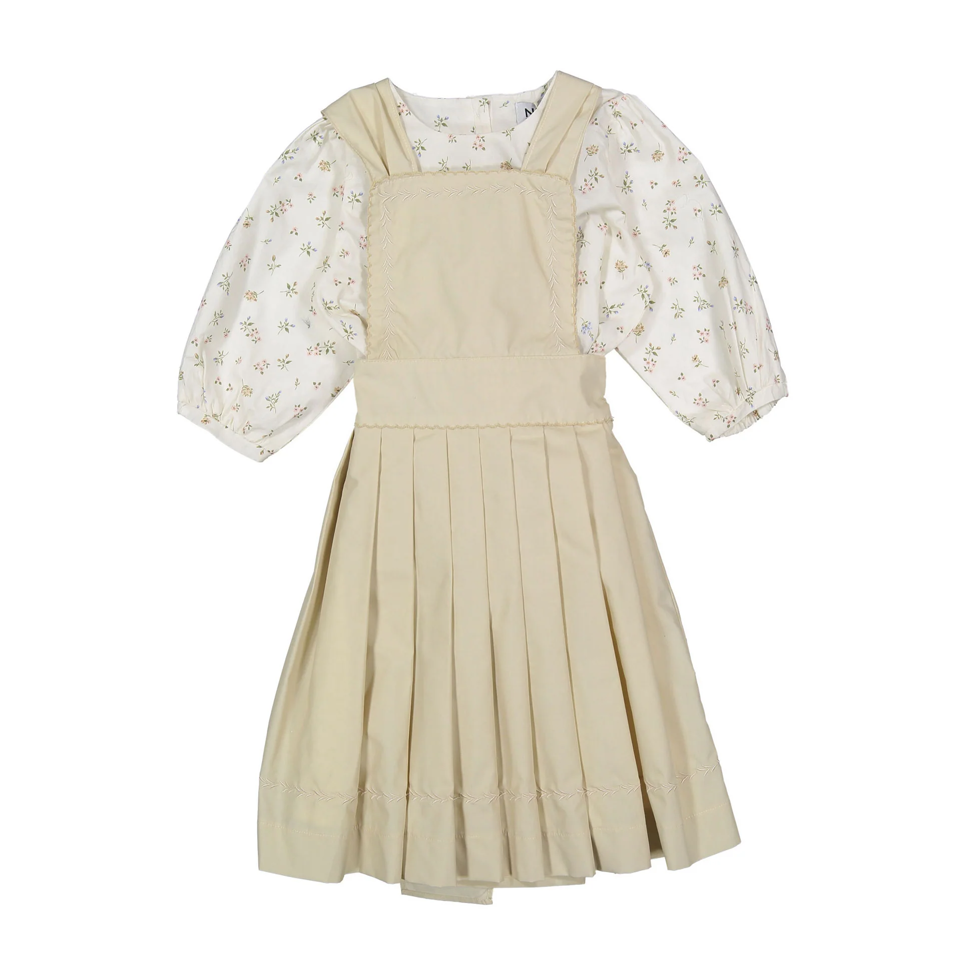 Noma Tan Vine Embroiderry Apron Set
