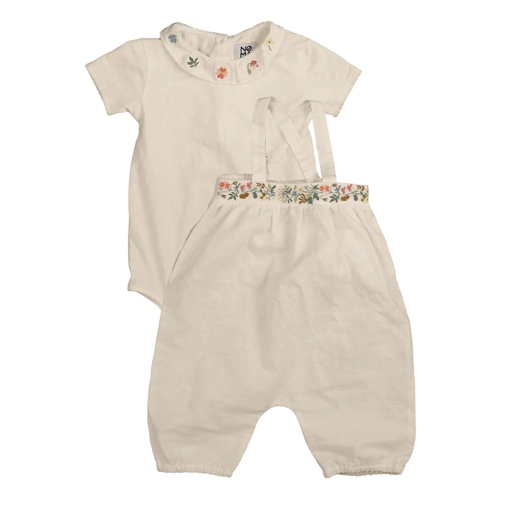 Noma White Floral Baby Set