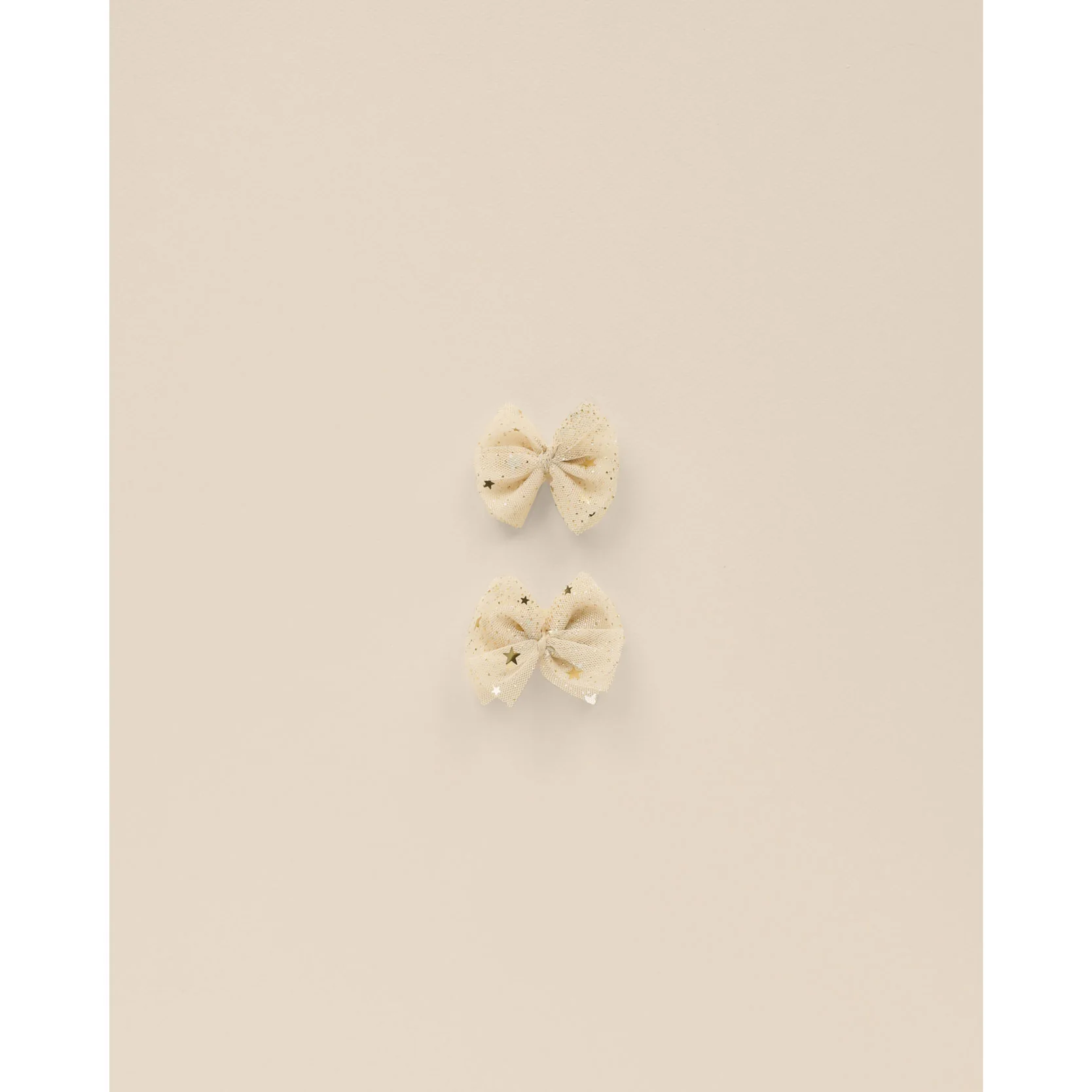 Noralee Champagne Stars Flutter Tulle Clips