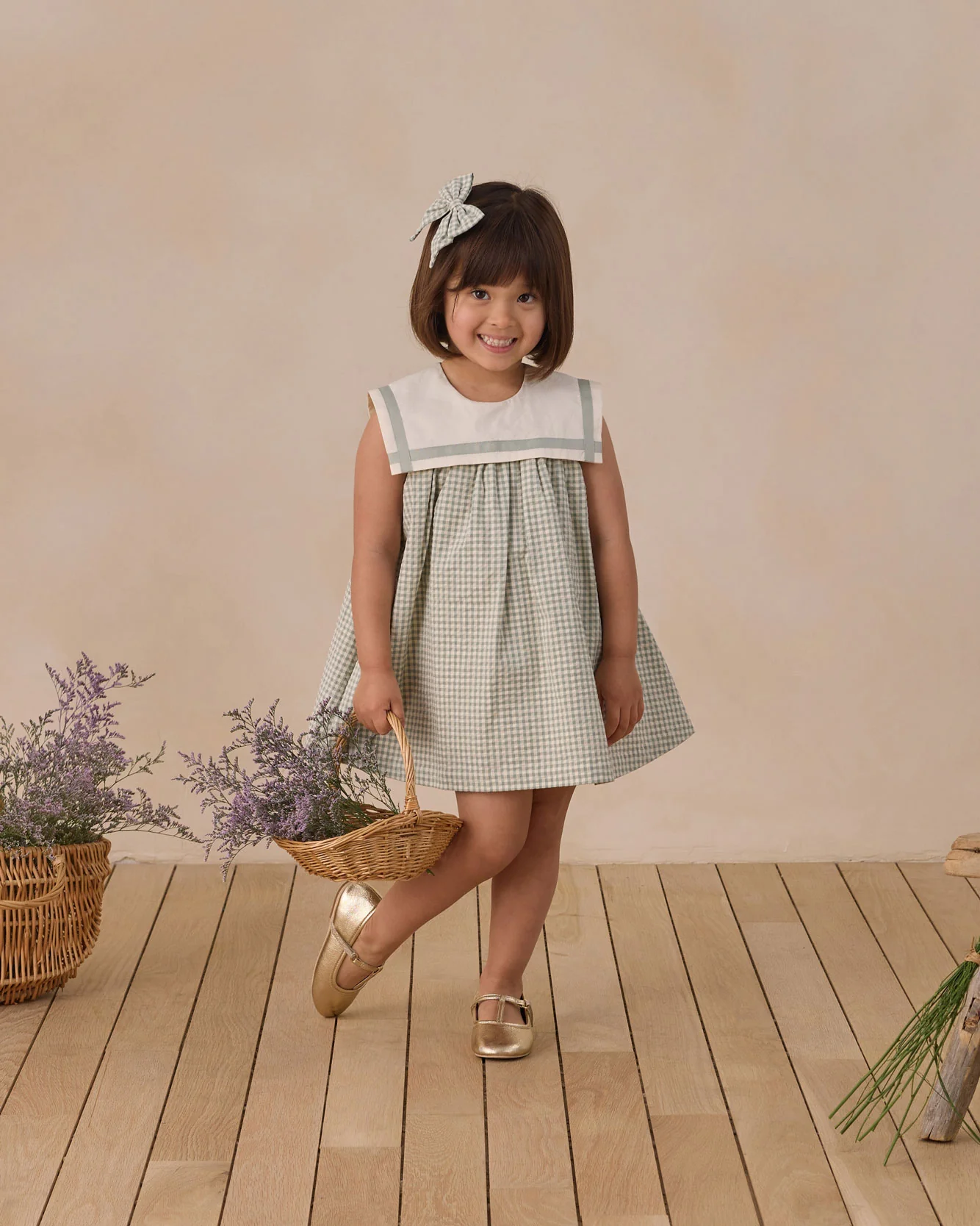 Noralee Eucalyptus Check Daisy Dress - Image 2