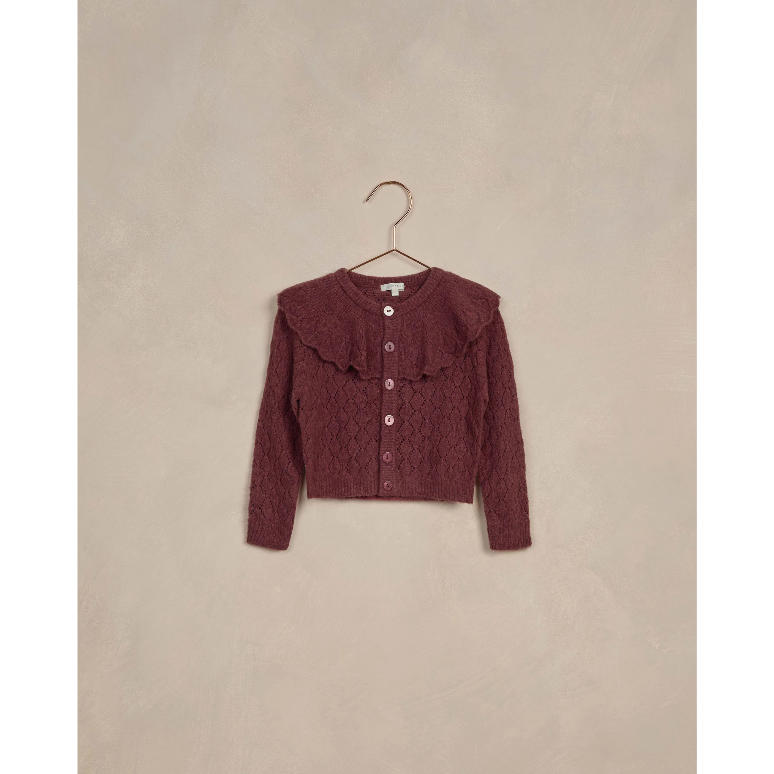 Noralee Fig Ruffle Cardigan