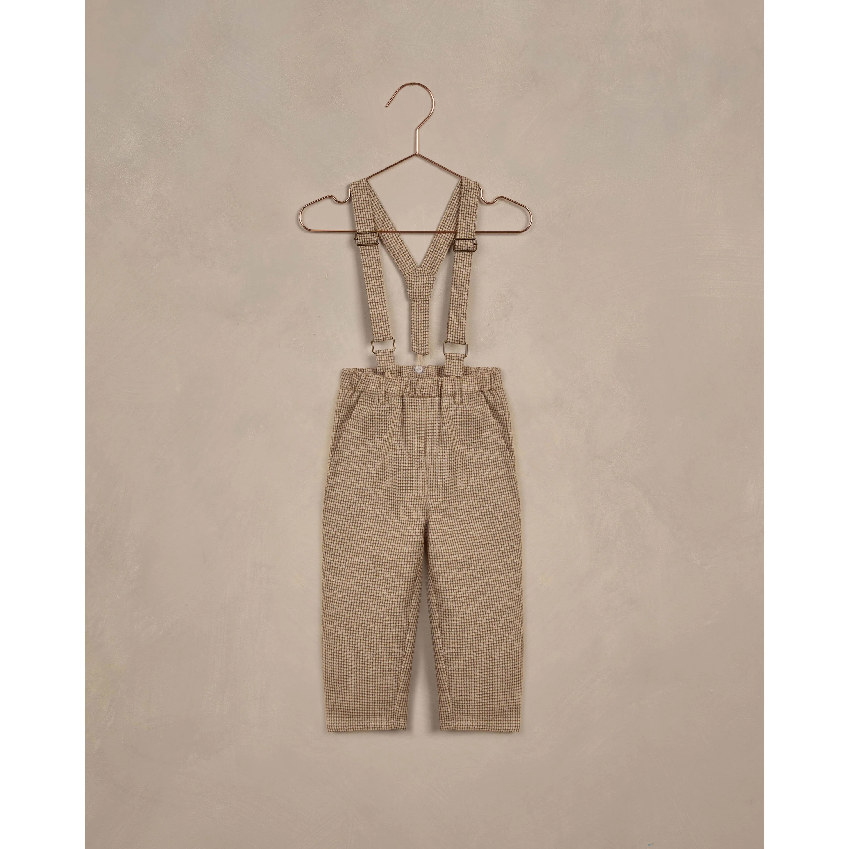 Noralee Golden Houndstooth Suspender Pant