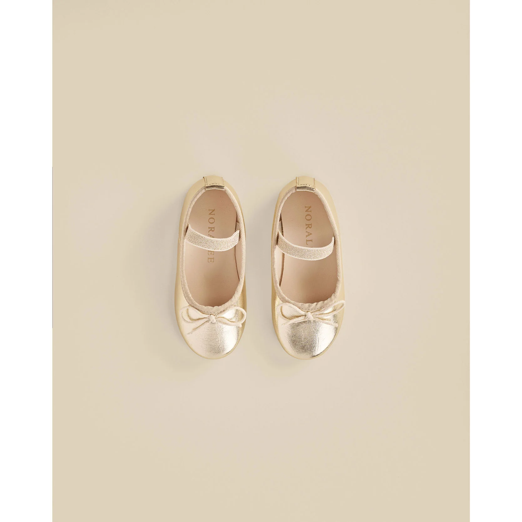 Noralee Matallic Ecru Ballet Flats