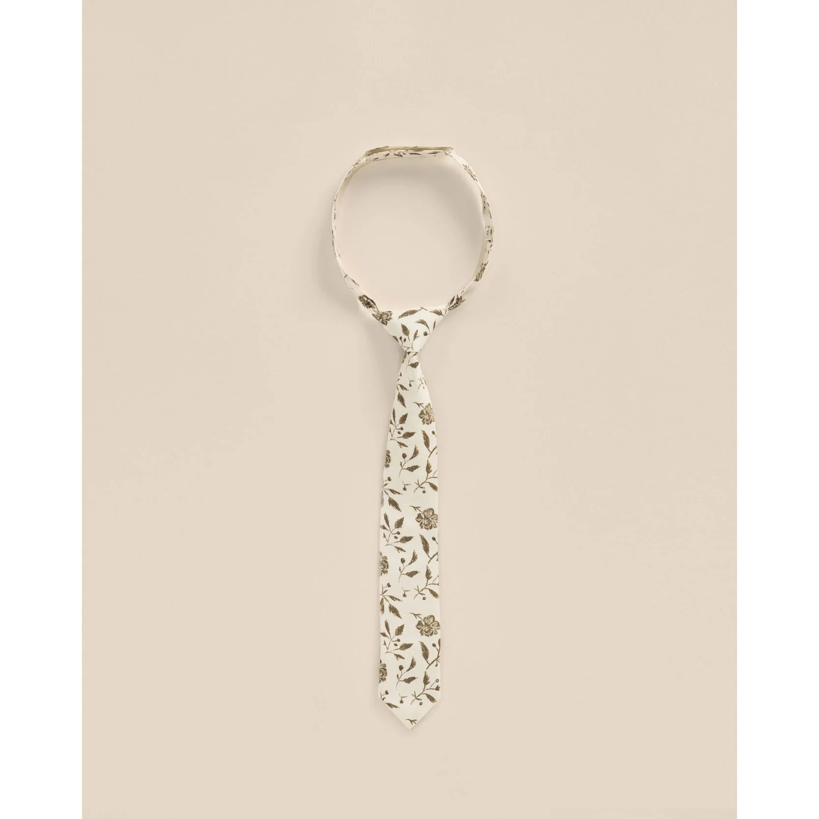 Noralee Olive Bloom Skinny Tie