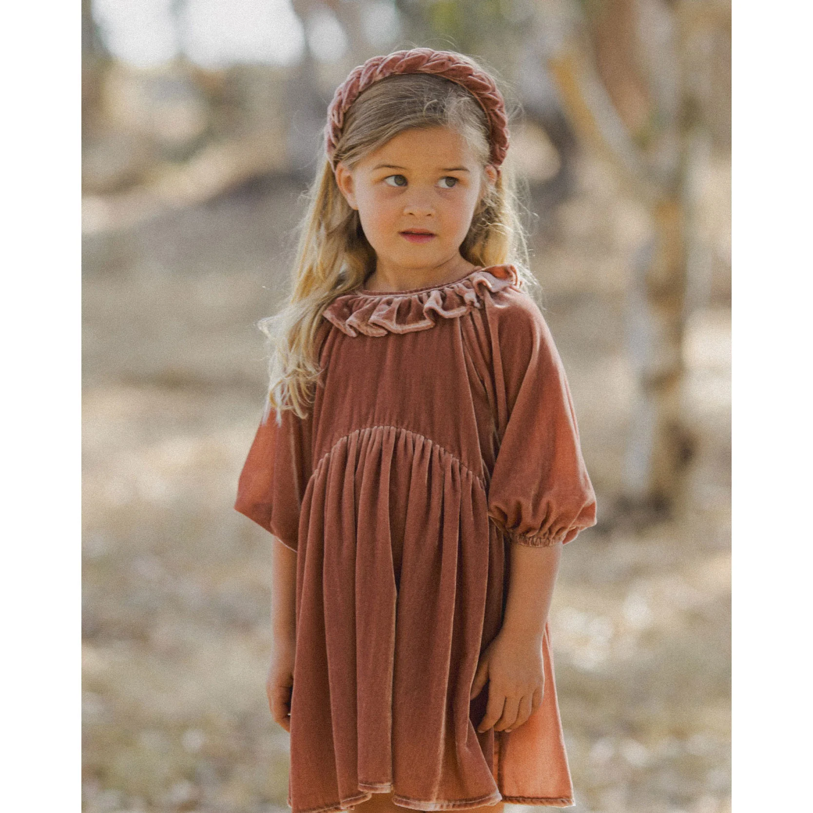Noralee Poppy Velvet Braided Headband - Image 2