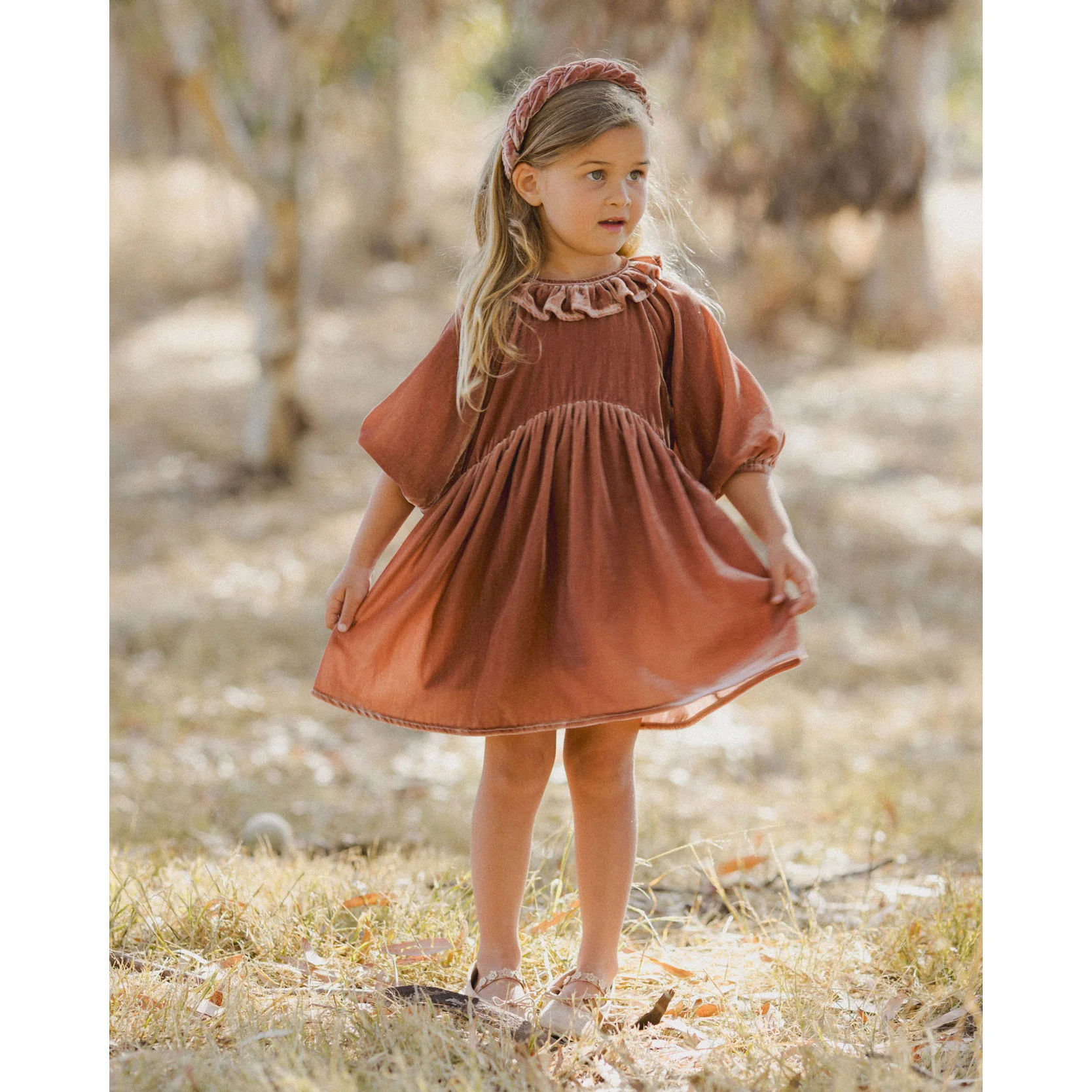 Noralee Poppy Velvet Braided Headband - Image 3