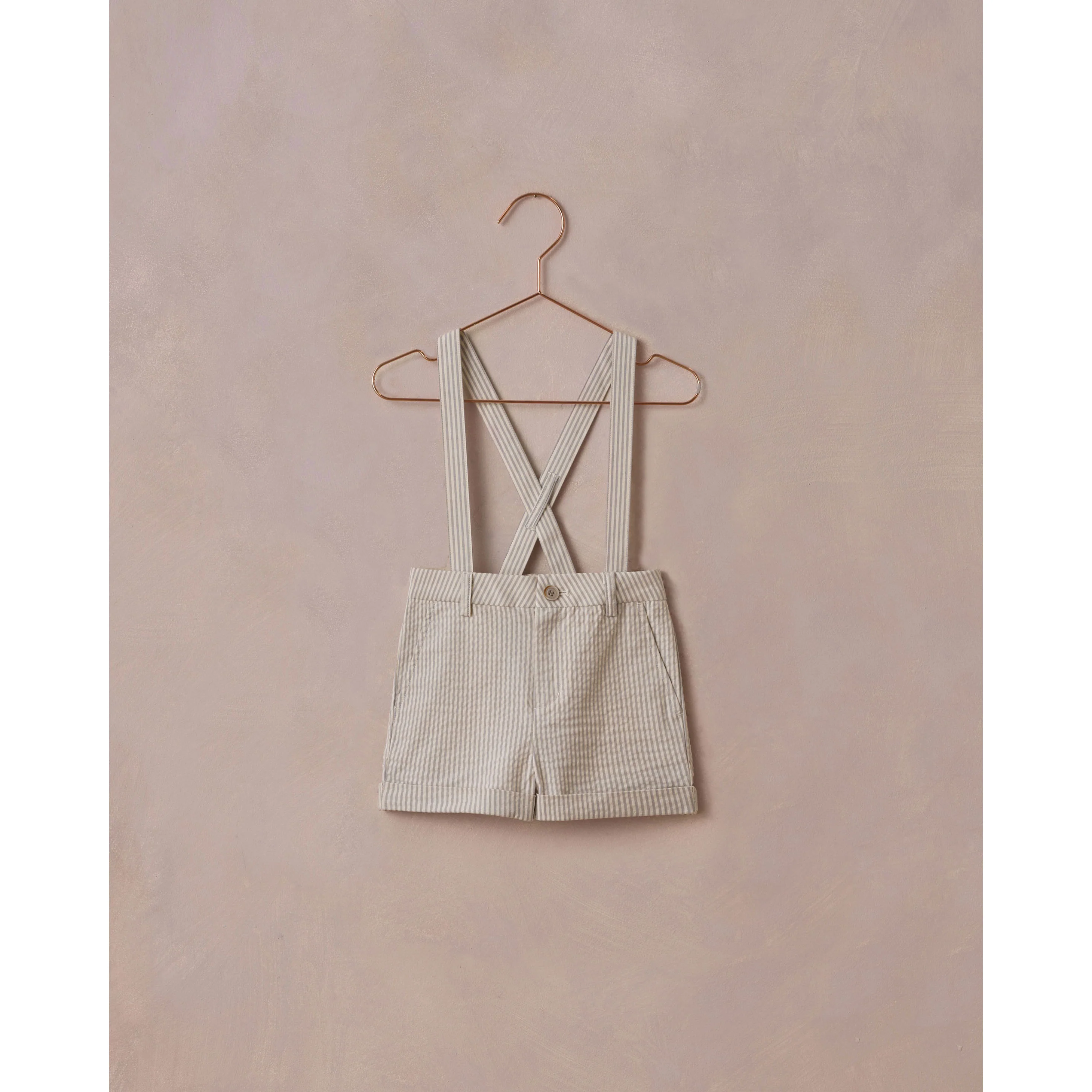 Noralee Sage Stripe Suspender Short