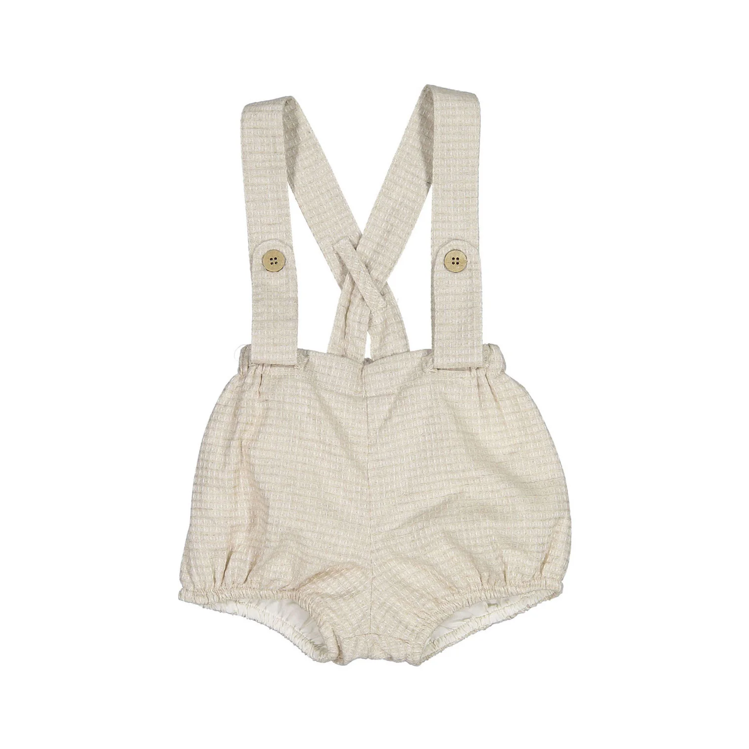Nueces Beige Textured Suspender Bloomer