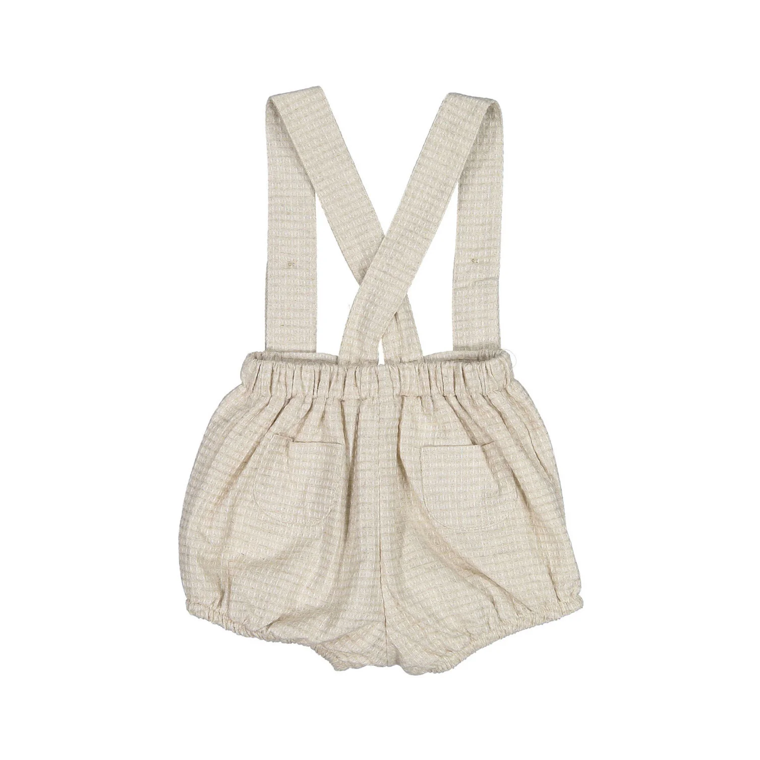 Nueces Beige Textured Suspender Bloomer - Image 2