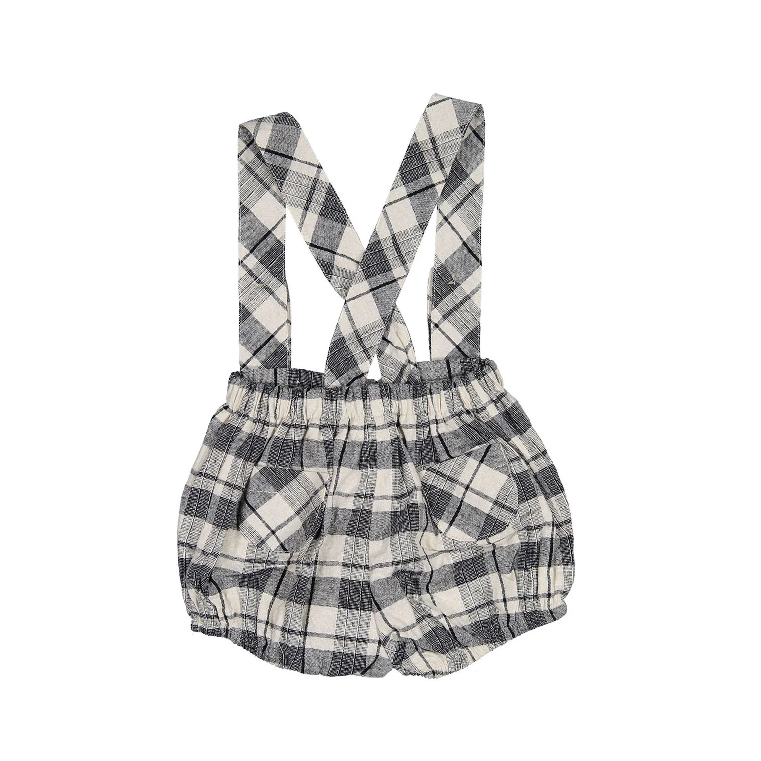 Nueces Black Plaid Suspender Bloomer - Image 2