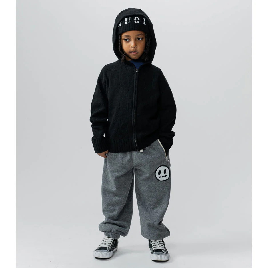 NUNUNU Black Knit Zip Hoodie - Image 5