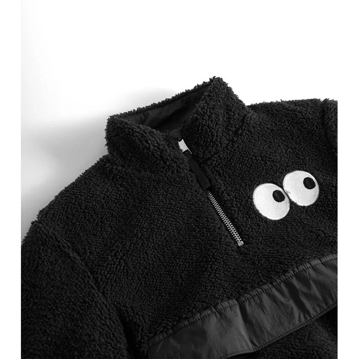 NUNUNU Black Sherpa Pullover - Image 5