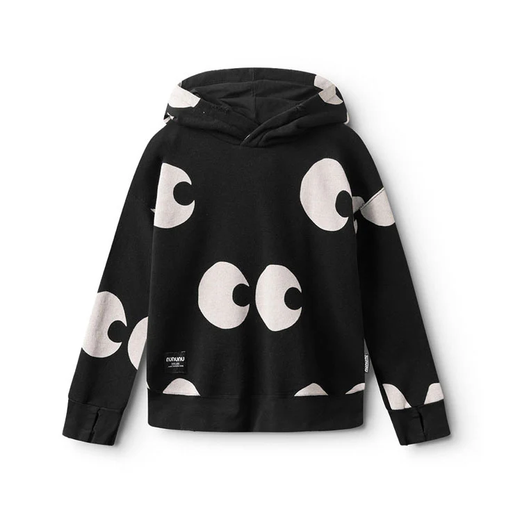 NUNUNU Black Side Eye Hoodie