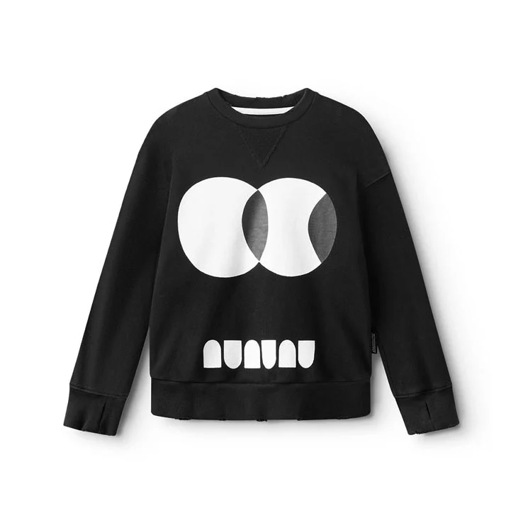 NUNUNU Black Side Eye Sweatshirt