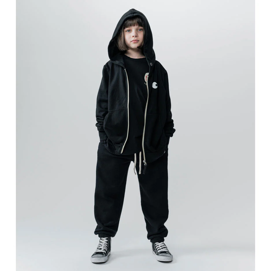NUNUNU Black Side Eye Zip Hoodie - Image 2