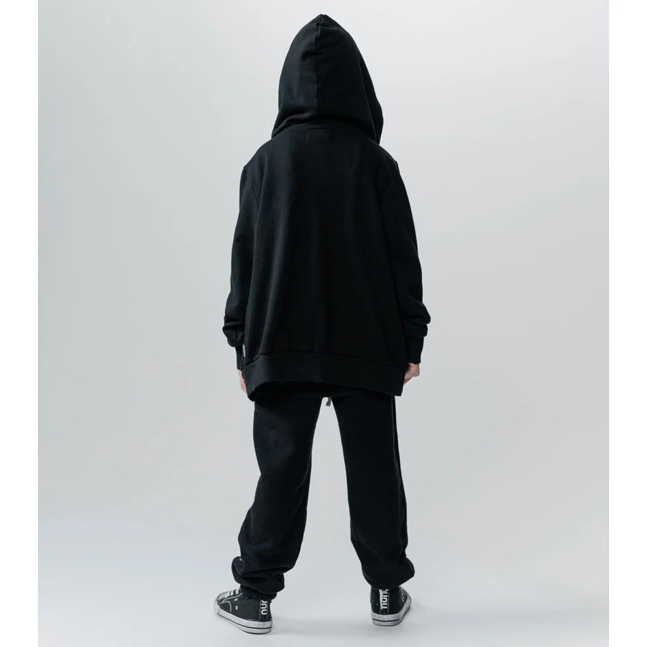 NUNUNU Black Side Eye Zip Hoodie - Image 4