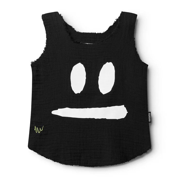 Nununu Black Smirk Muslin Tank Top
