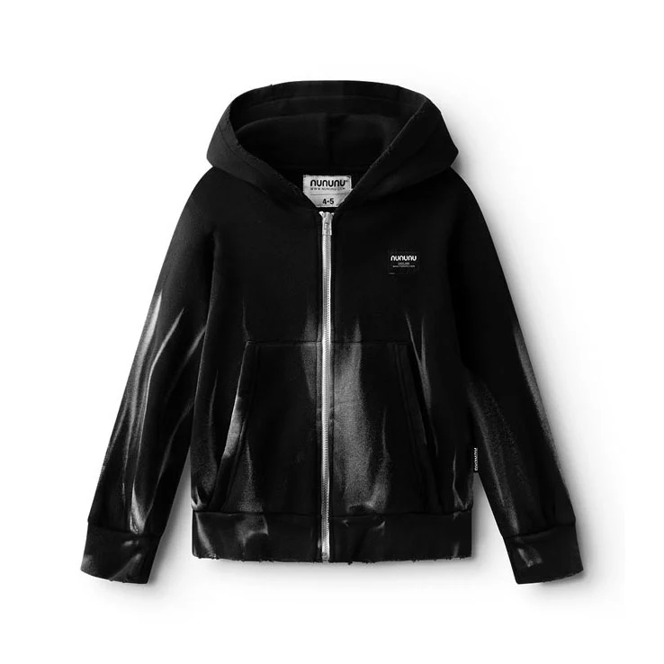 NUNUNU Black Ultimate Brush Zip Hoodie